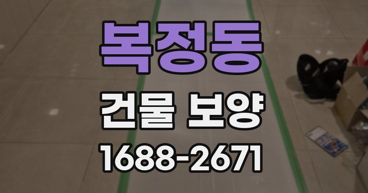 복정동 건물 보양
