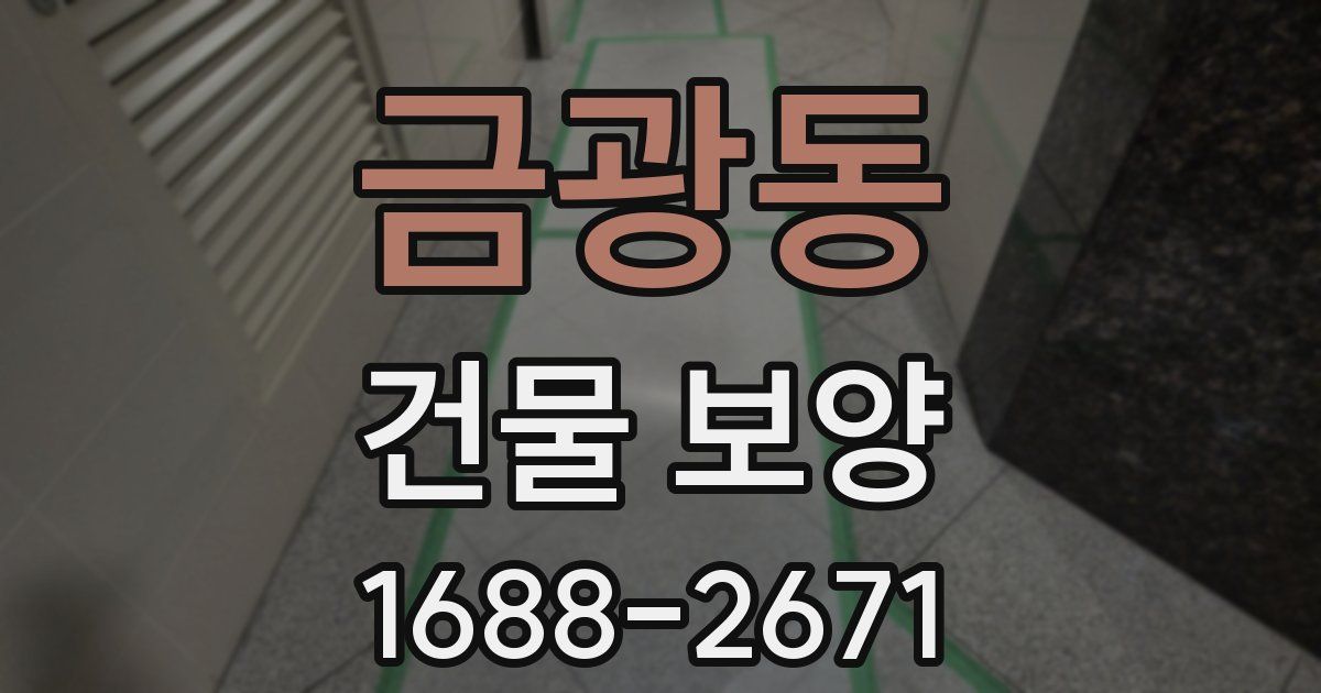 금광동 건물 보양