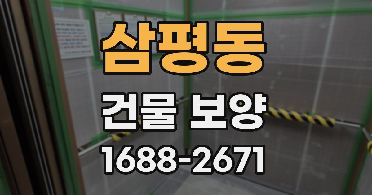 삼평동 건물 보양