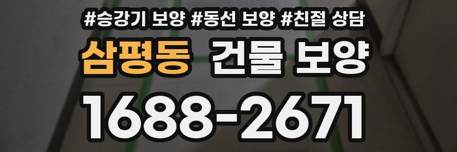 삼평동 건물 보양