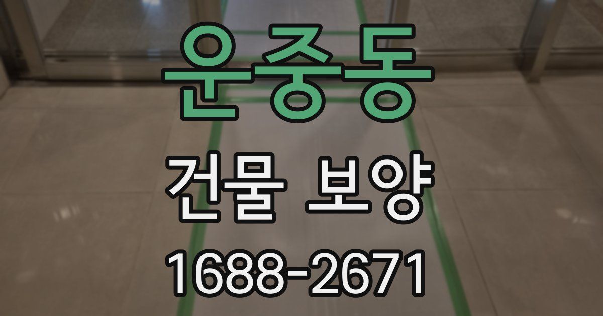 운중동 건물 보양