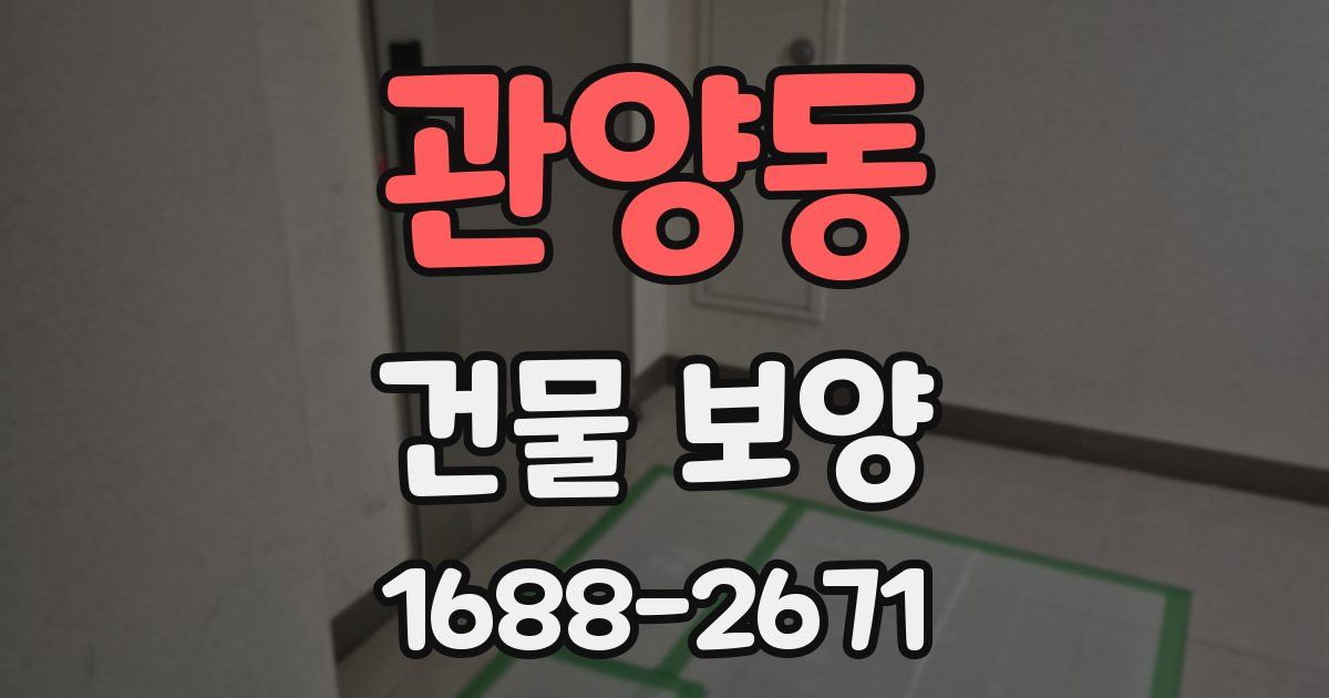 관양동 건물 보양