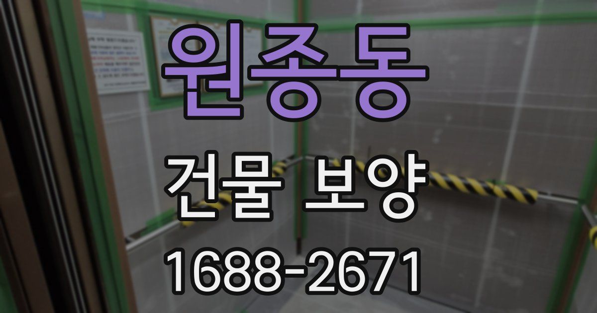 원종동 건물 보양