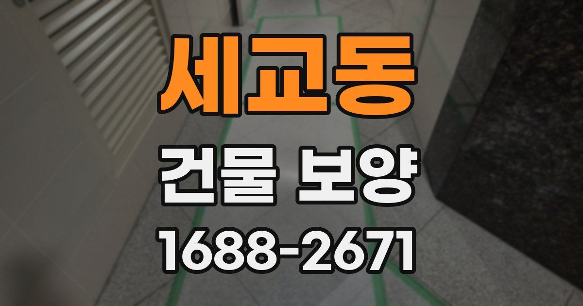 세교동 건물 보양