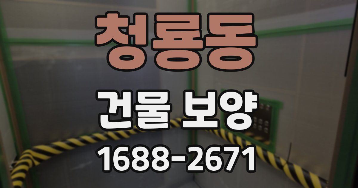청룡동 건물 보양