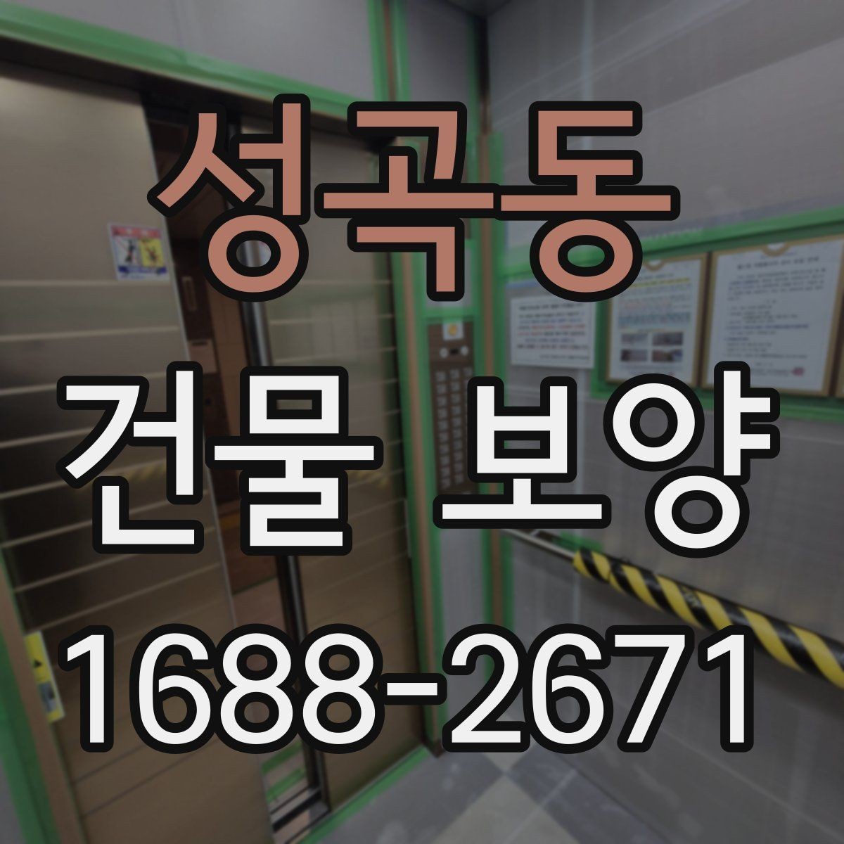 성곡동 건물 보양 작업 중 안전하게 진행하는 법