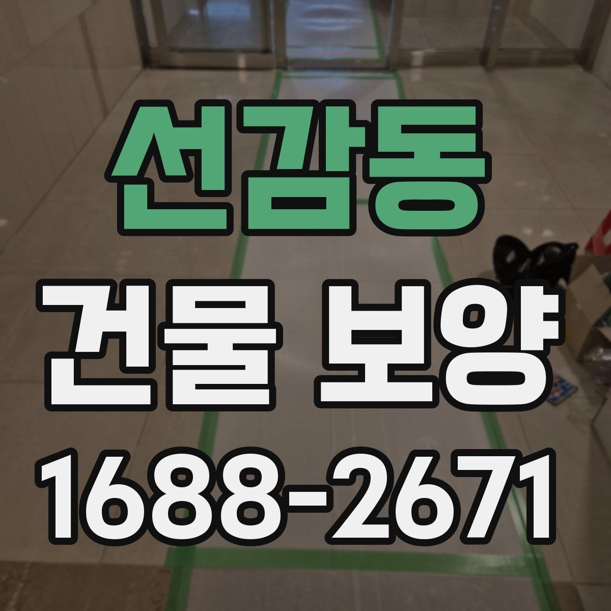 선감동 건물 보양 작업의 흐름을 한눈에 정리