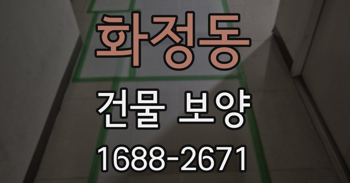 화정동 건물 보양