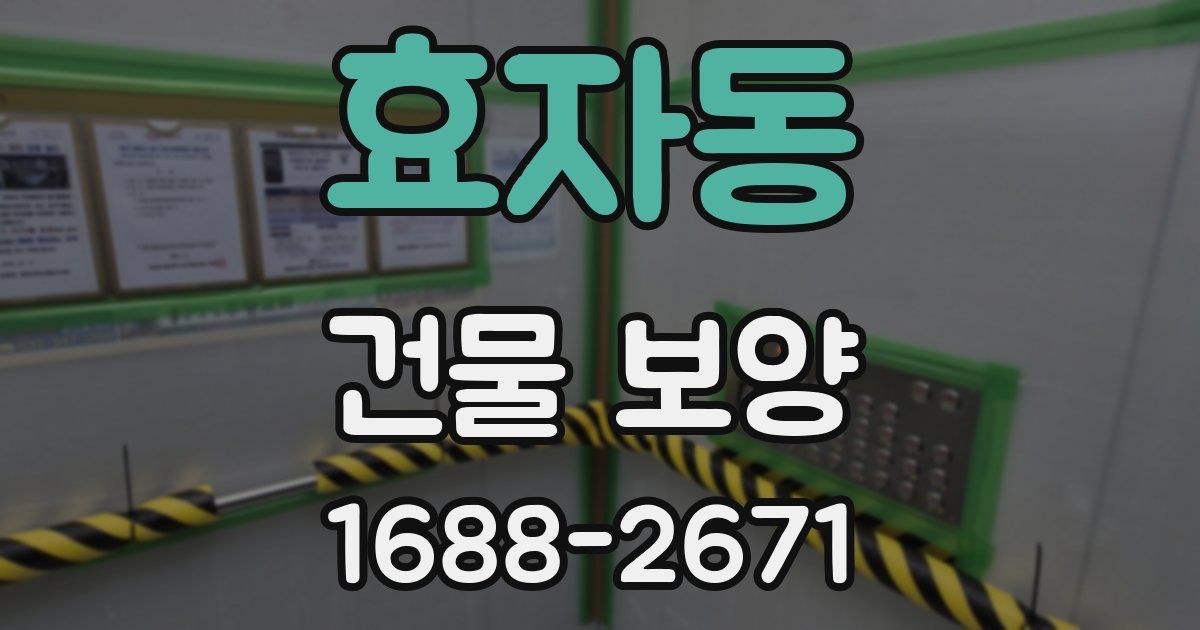 효자동 건물 보양