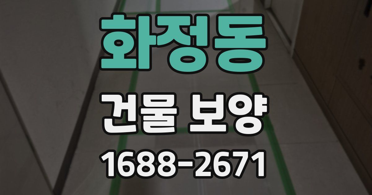 화정동 건물 보양
