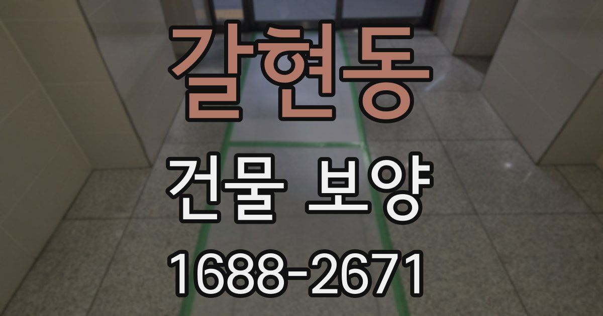 갈현동 건물 보양