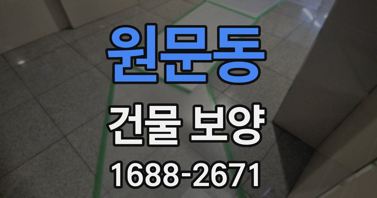 원문동 건물 보양