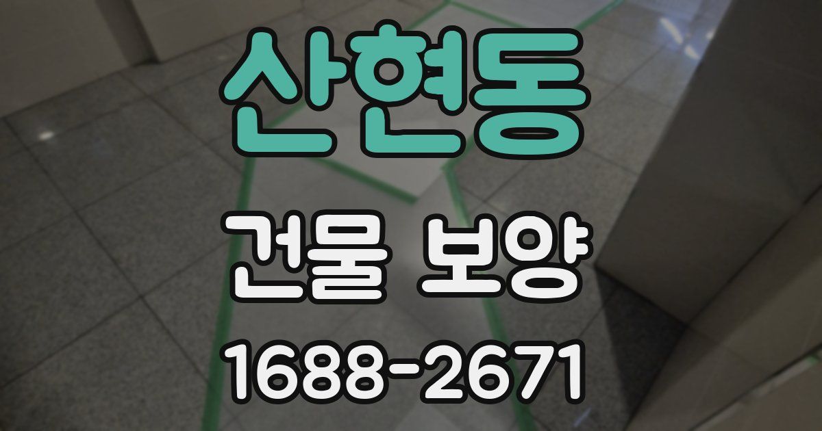 산현동 건물 보양