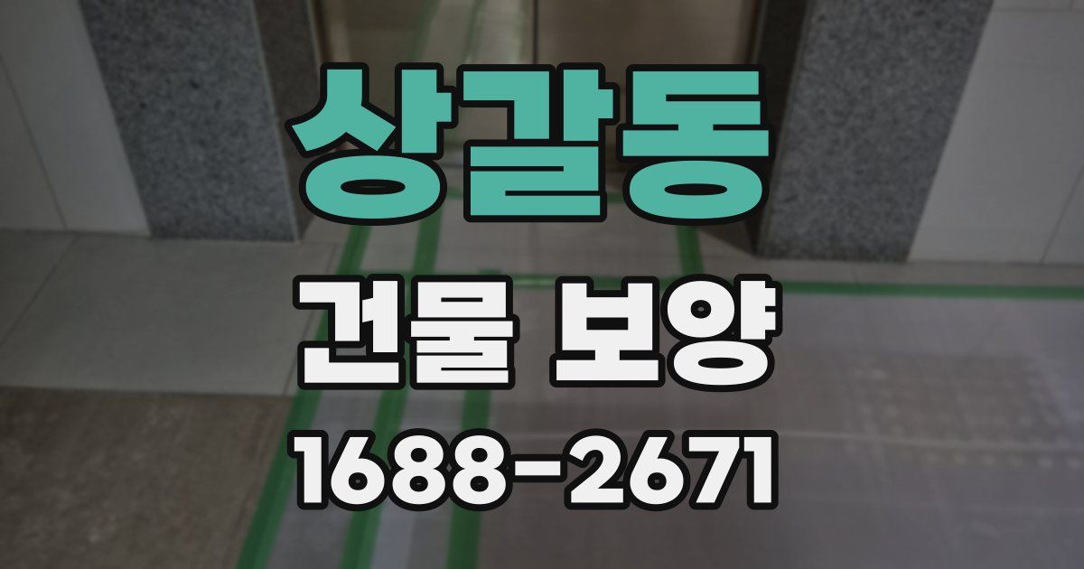 상갈동 건물 보양