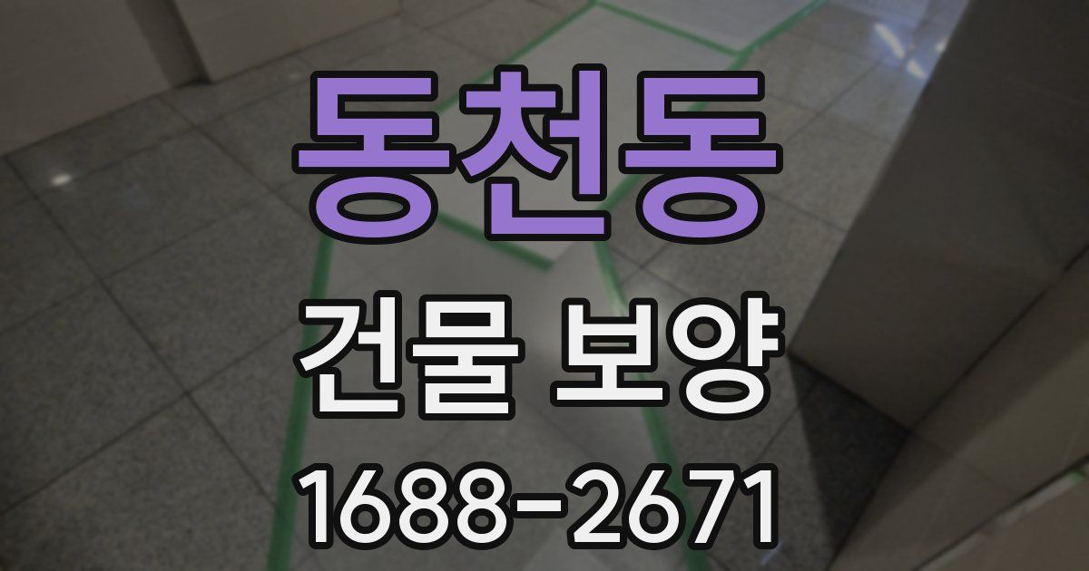 동천동 건물 보양