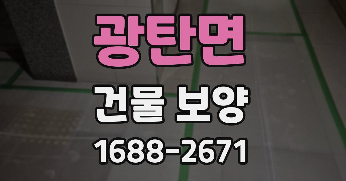 광탄면 건물 보양