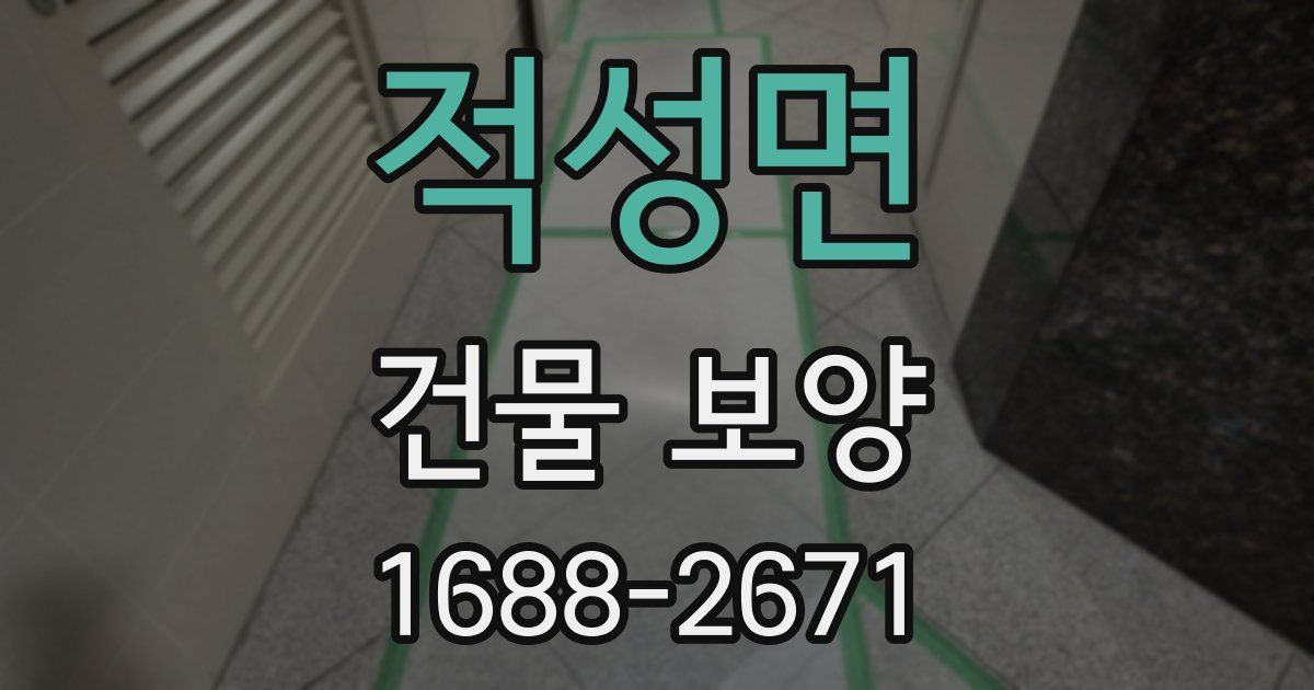적성면 건물 보양