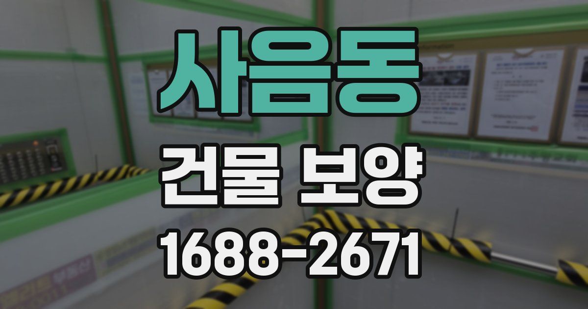 사음동 건물 보양