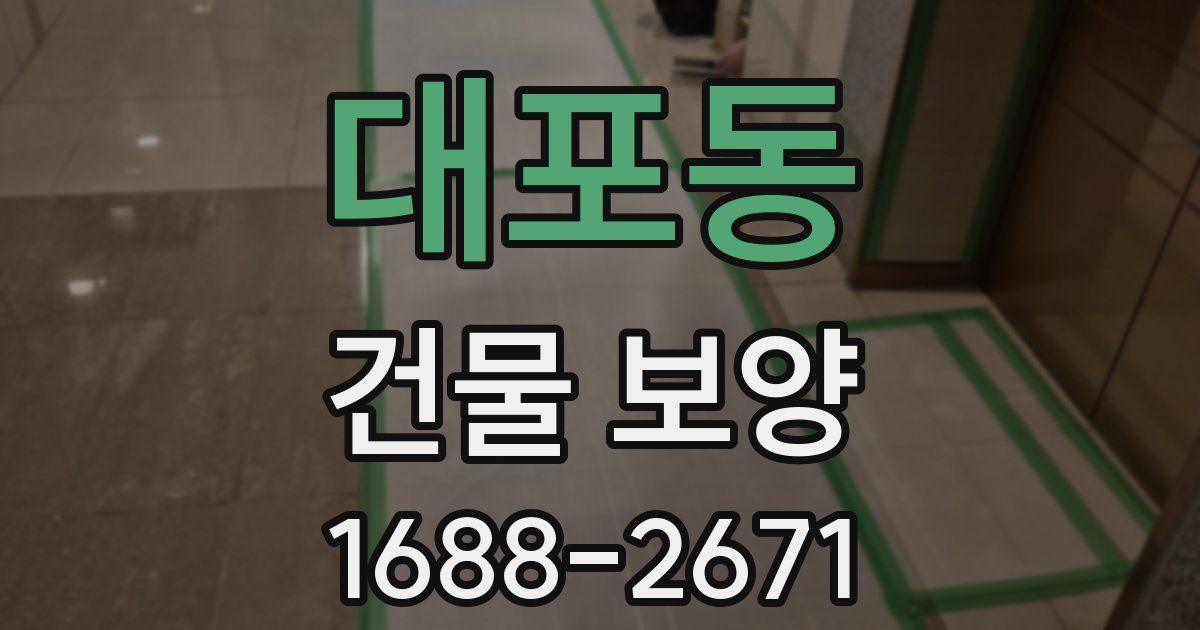 대포동 건물 보양
