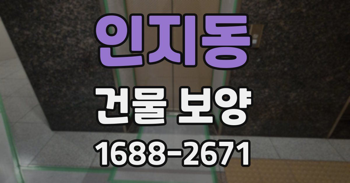 인지동 건물 보양