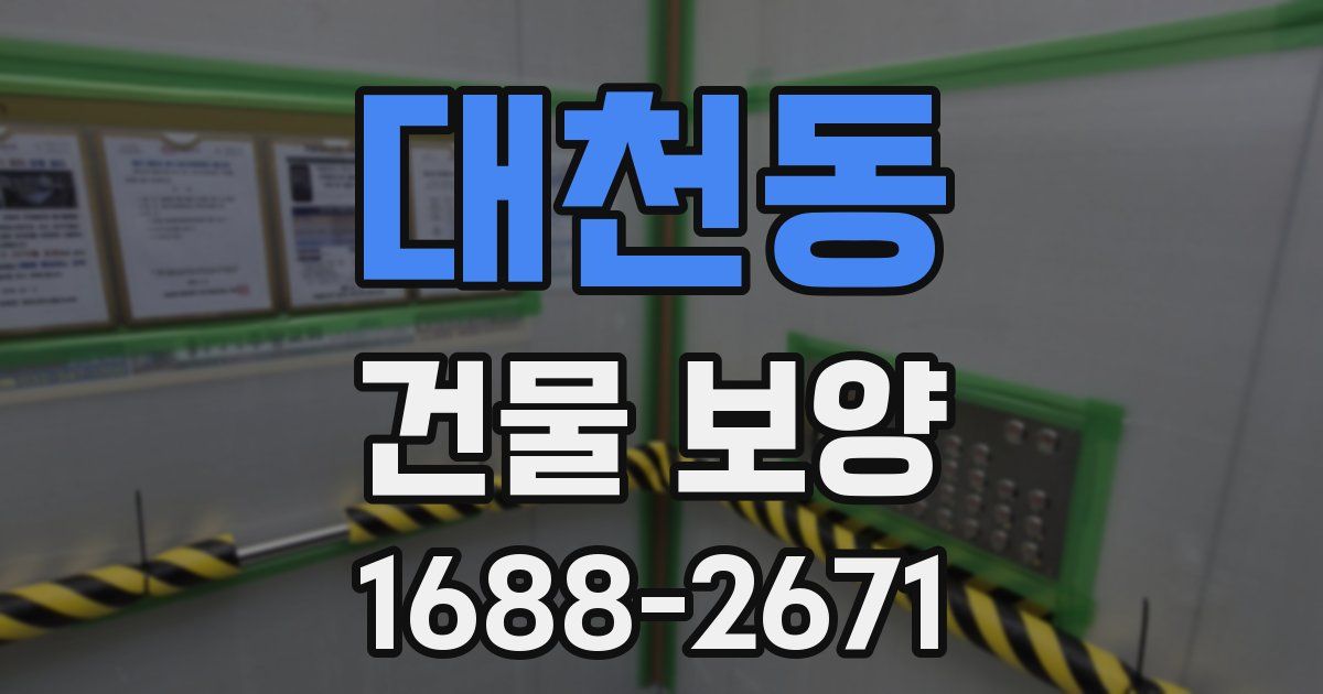 대천동 건물 보양