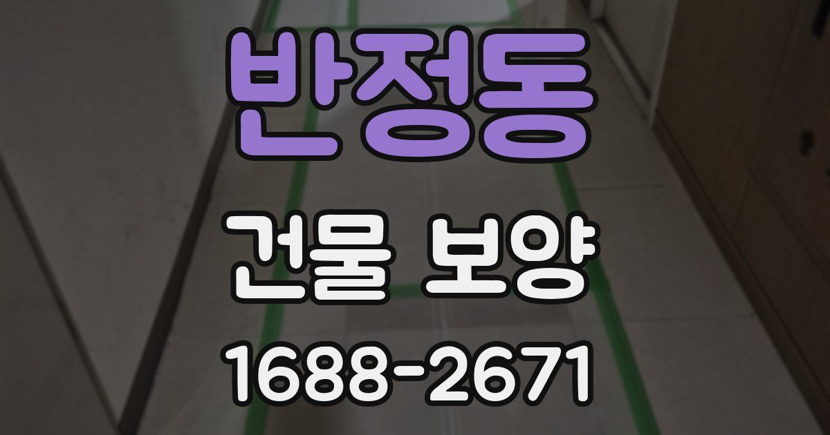 반정동 건물 보양