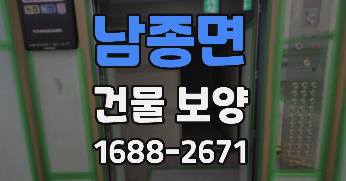 남종면 건물 보양