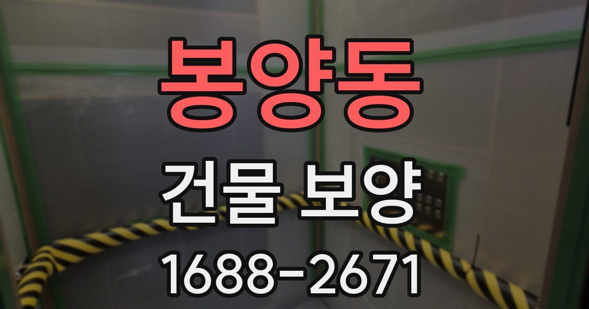 봉양동 건물 보양