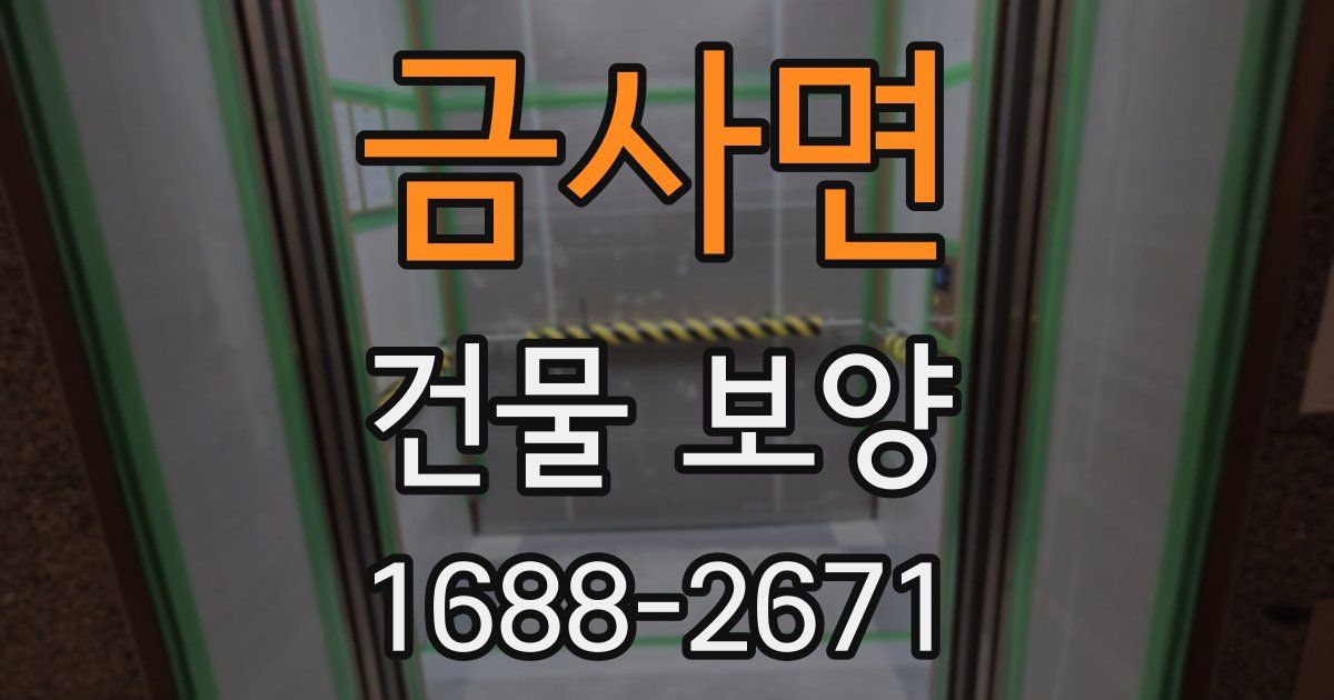 금사면 건물 보양