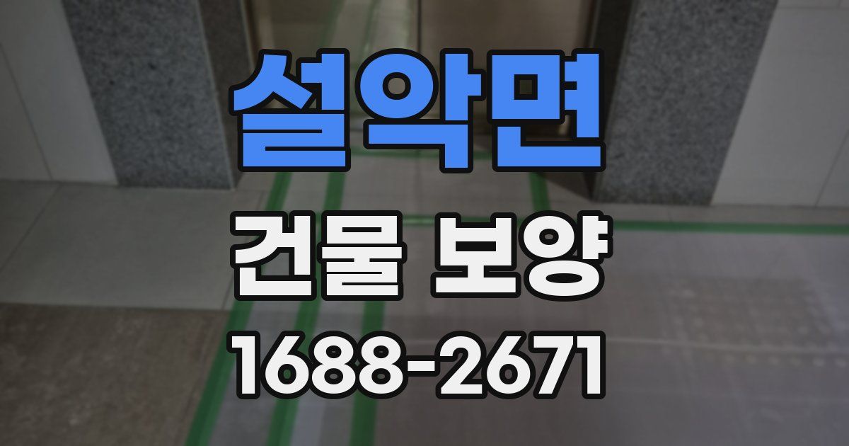 설악면 건물 보양
