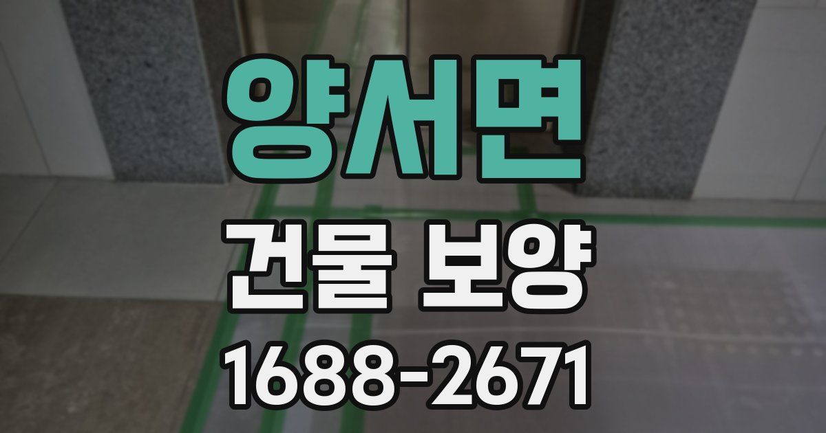 양서면 건물 보양