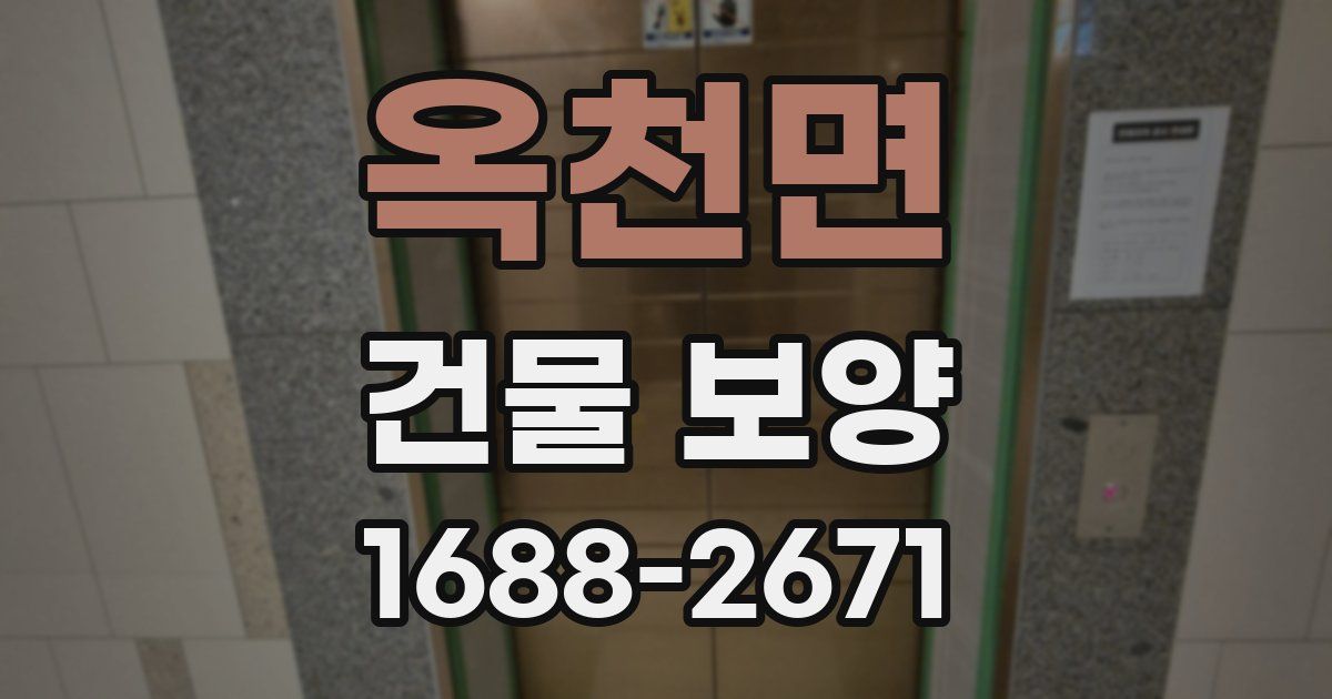 옥천면 건물 보양