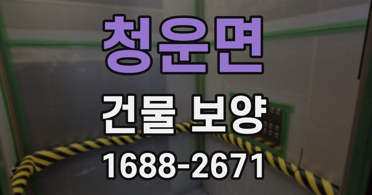 청운면 건물 보양