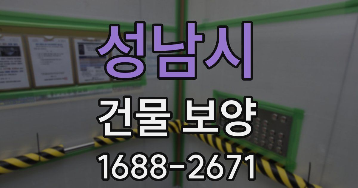 성남시 건물 보양