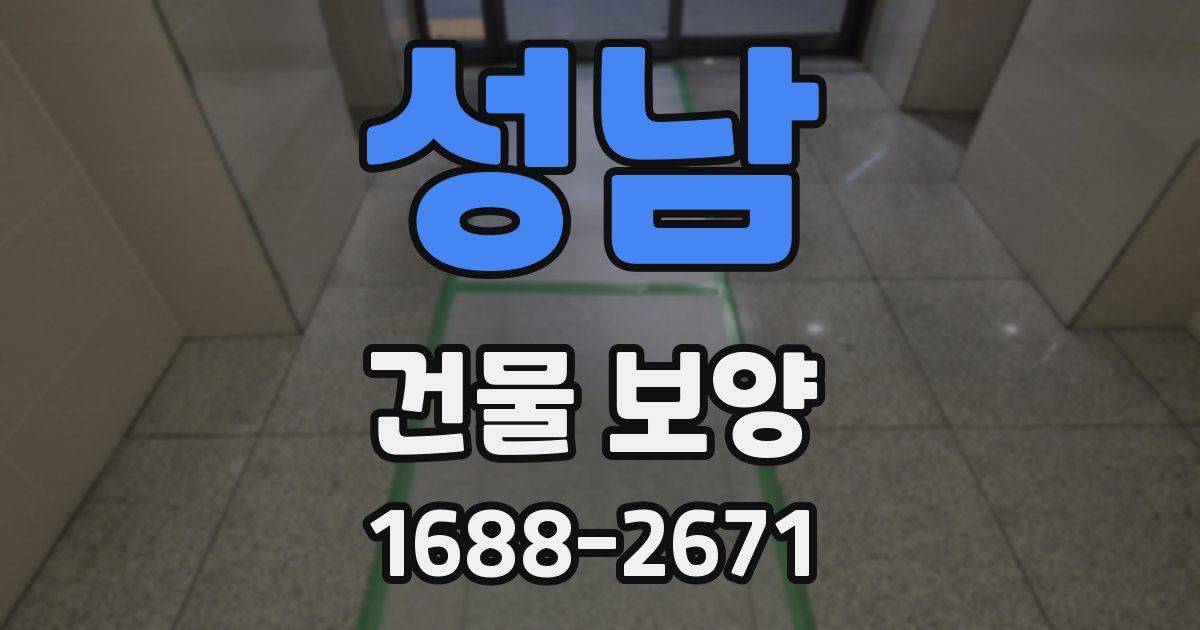 성남 건물 보양