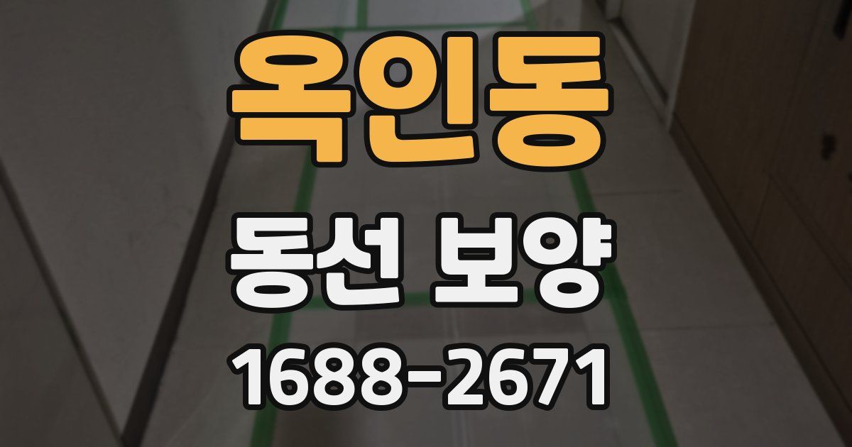 옥인동 동선 보양
