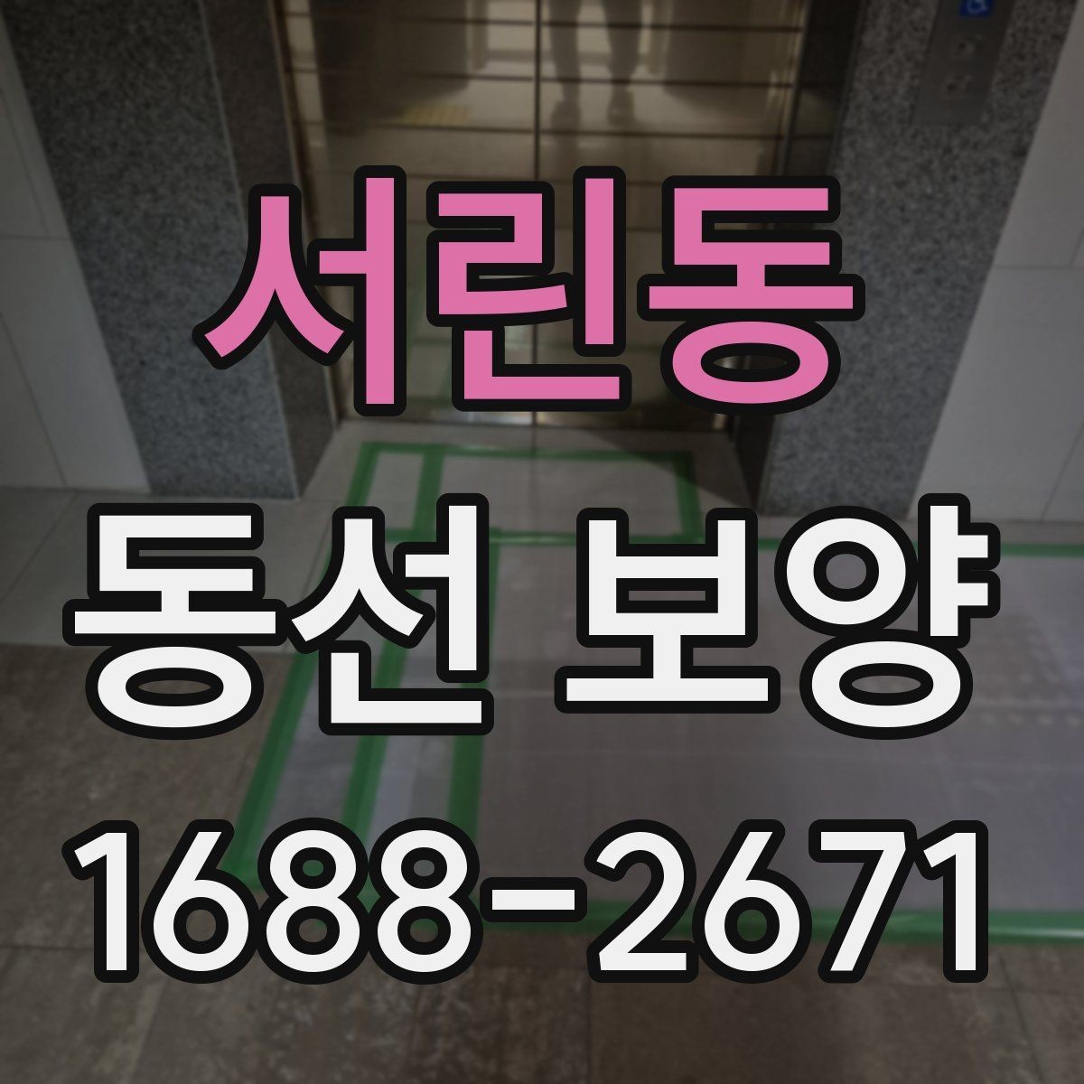 서린동 동선 보양 진행 시 작업자 체크리스트