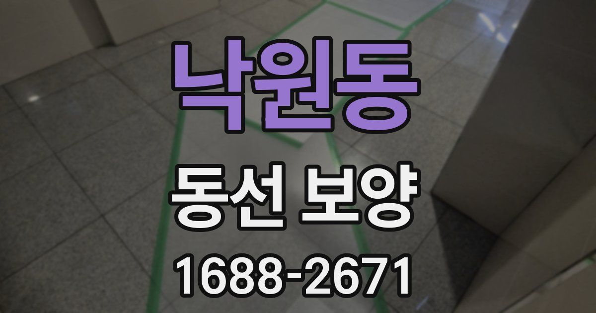 낙원동 동선 보양