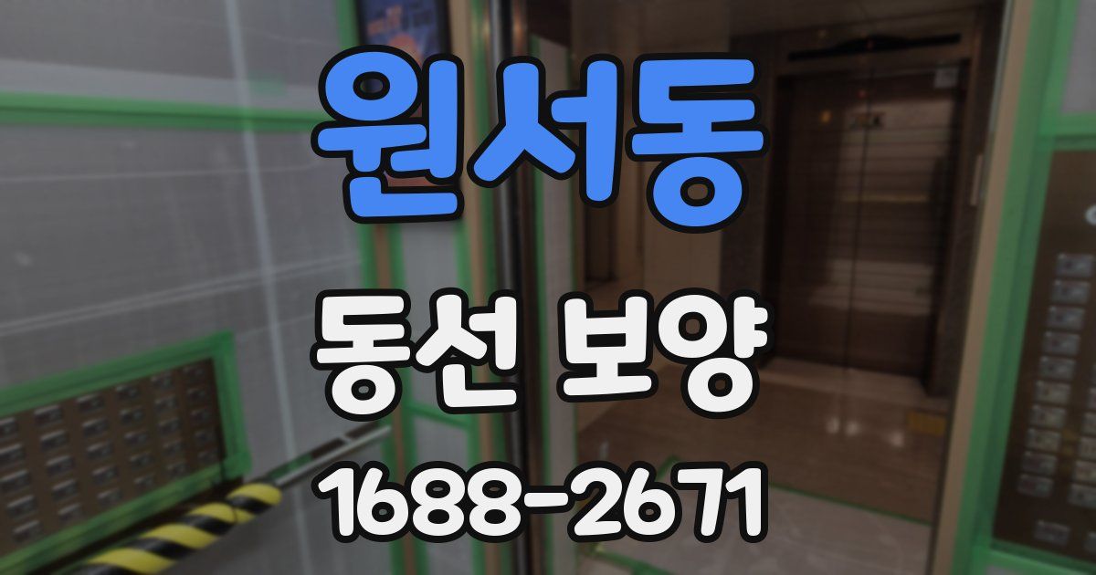 원서동 동선 보양