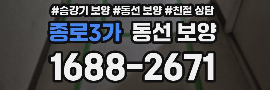종로3가 동선 보양