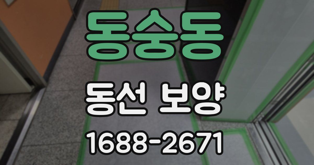 동숭동 동선 보양