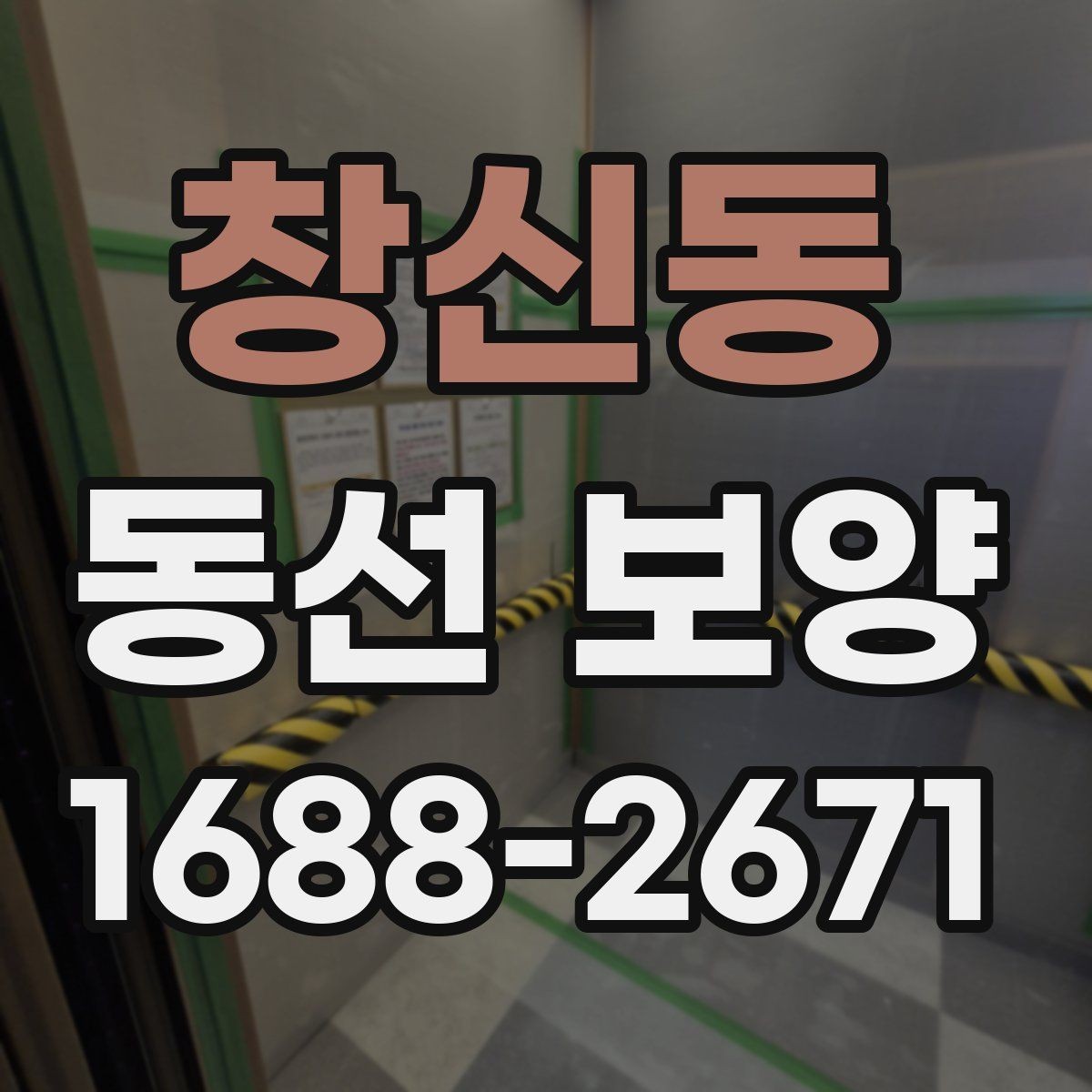 창신동 동선 보양 작업 전 준비물과 점검 항목