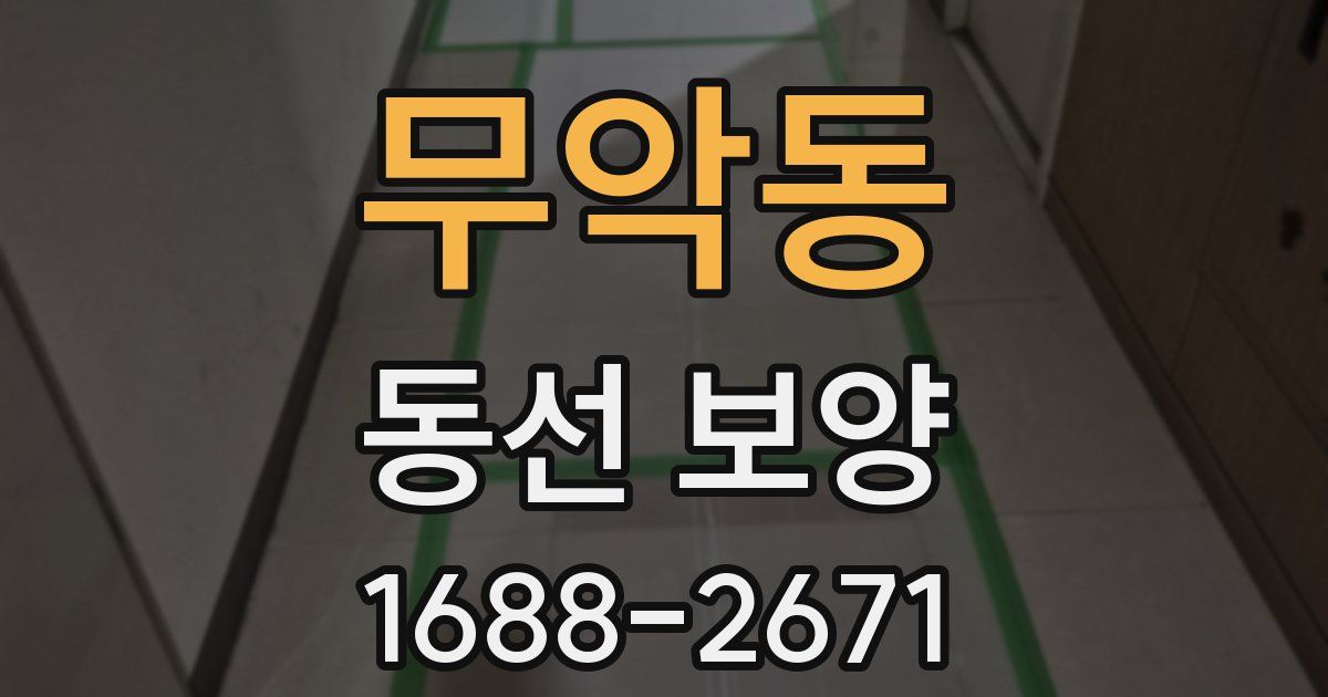 무악동 동선 보양