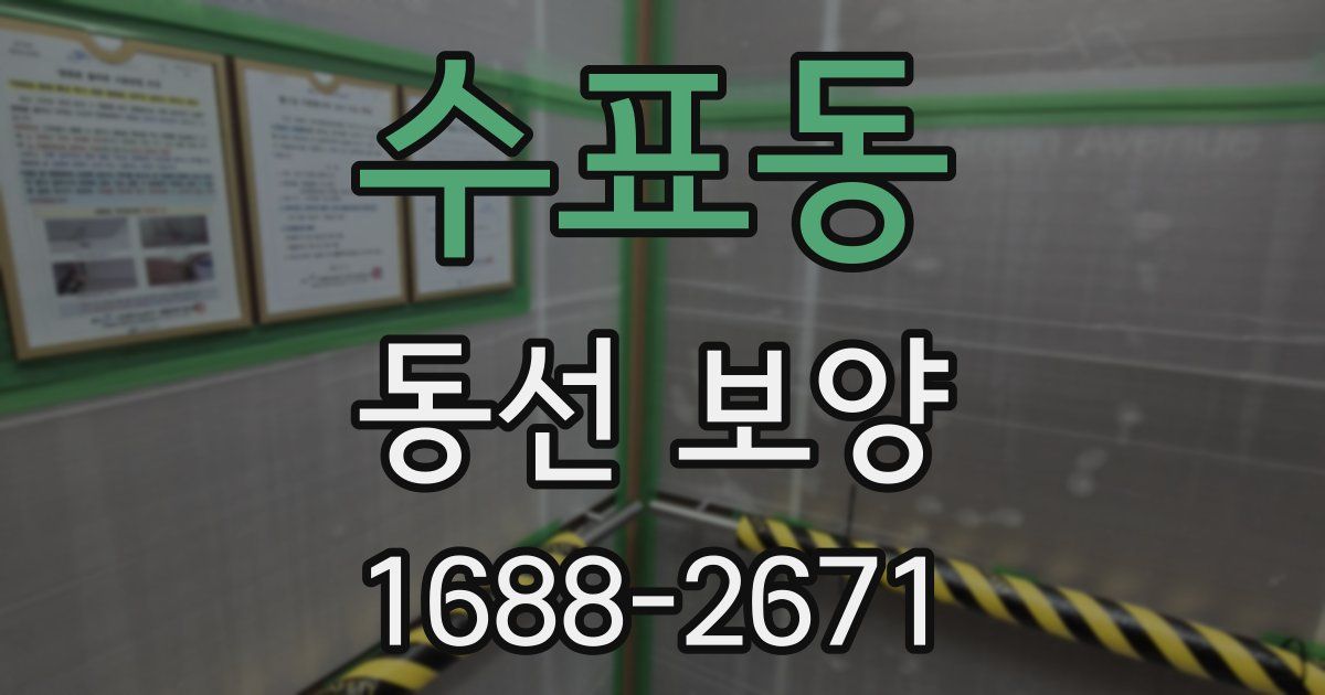 수표동 동선 보양
