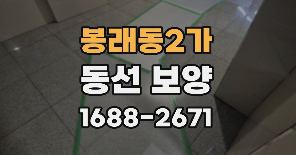 봉래동2가 동선 보양