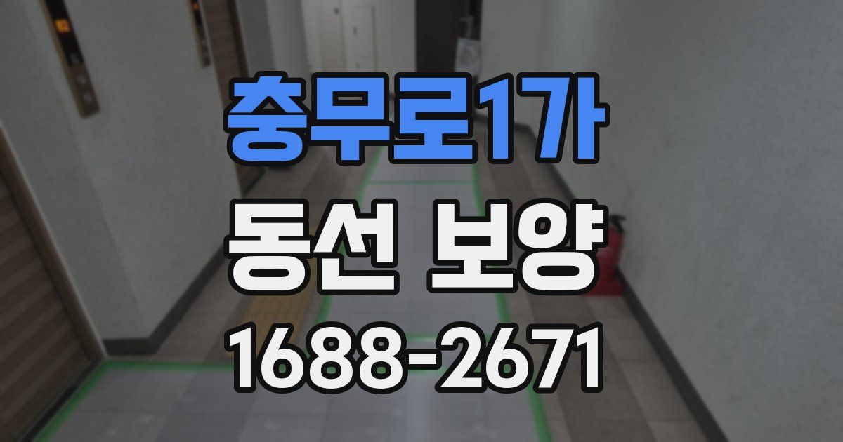충무로1가 동선 보양