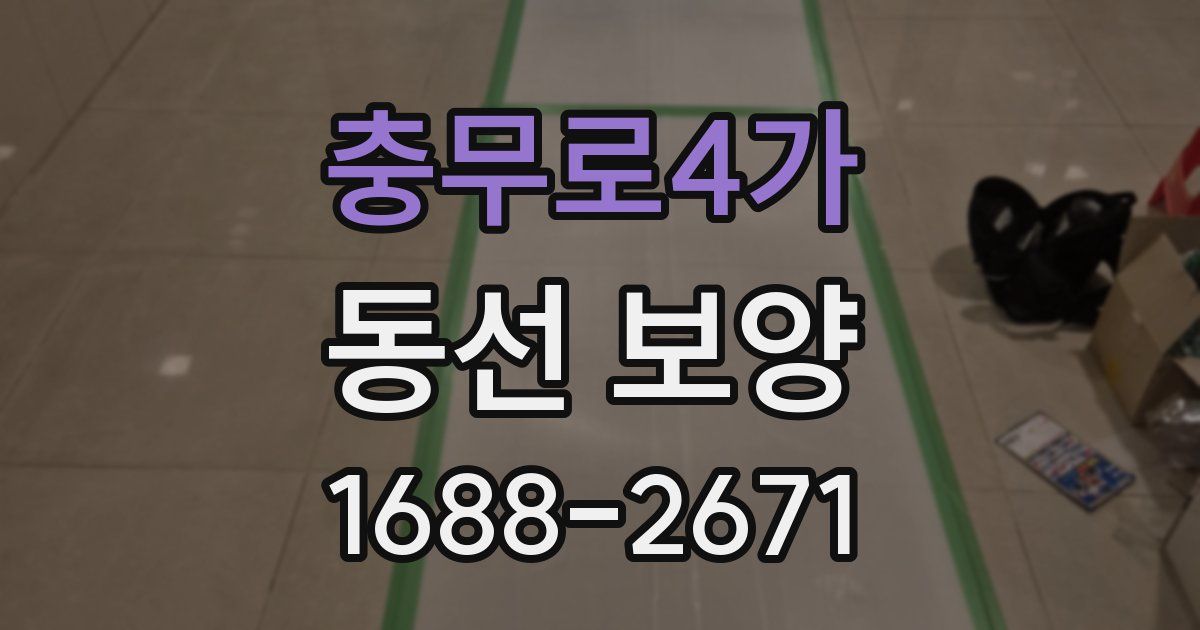 충무로4가 동선 보양
