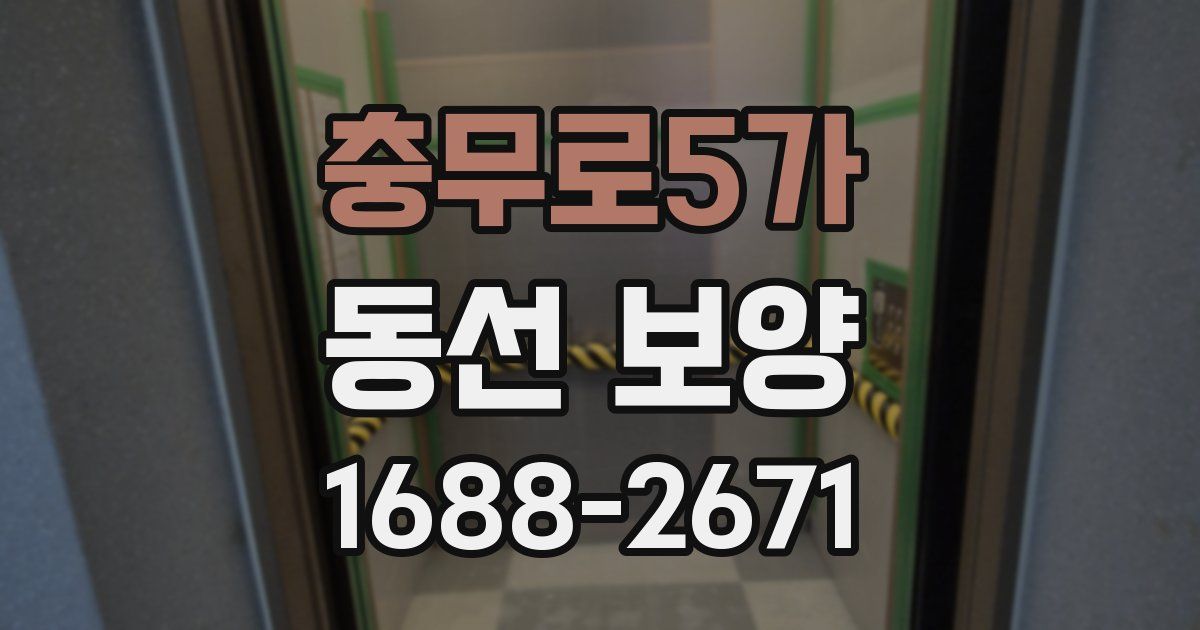 충무로5가 동선 보양