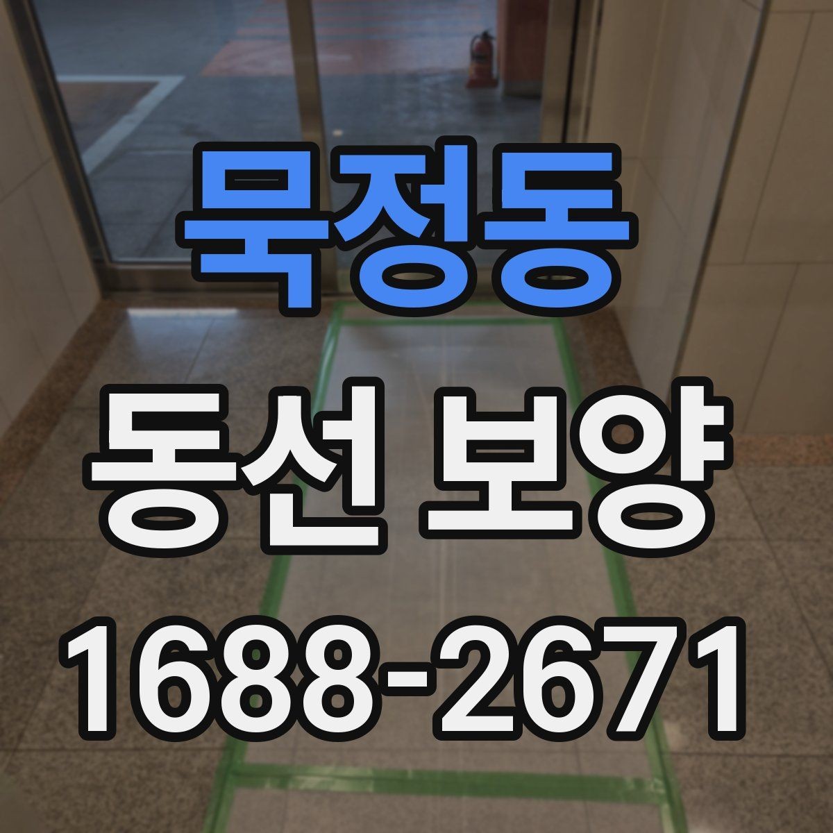 묵정동 동선 보양 작업 전 체크해야 할 사항