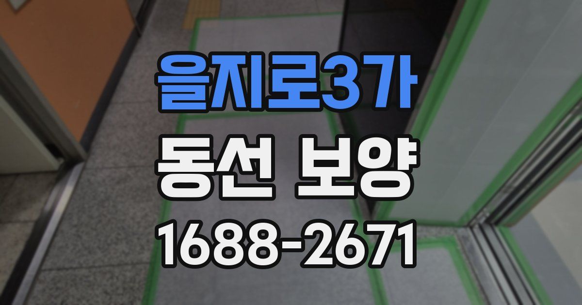 을지로3가 동선 보양